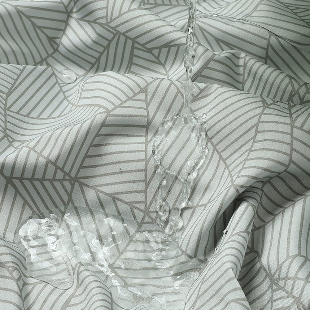 Women's Packable Hooded Rain Jacket Grey Geometric Print
