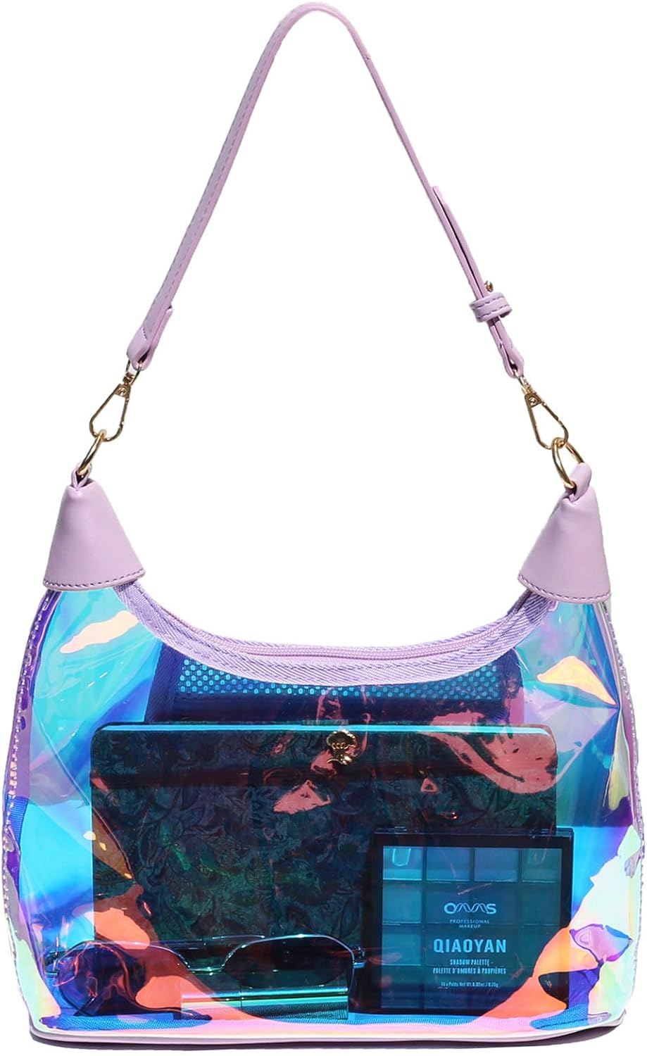 Clear Shoulder Bags for Women Stadium Approved Cute Hobo Tote Crossbody Handbag Mini Clutch Purse