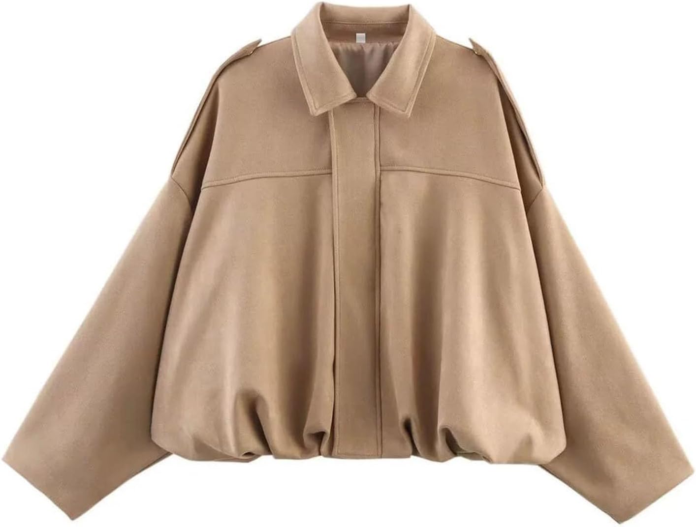Womens Faux Suede Bomber Jacket Casual Lapel Pilot Cropped Coat Oversized Motorcycle Jackets Streetwear Outerwear