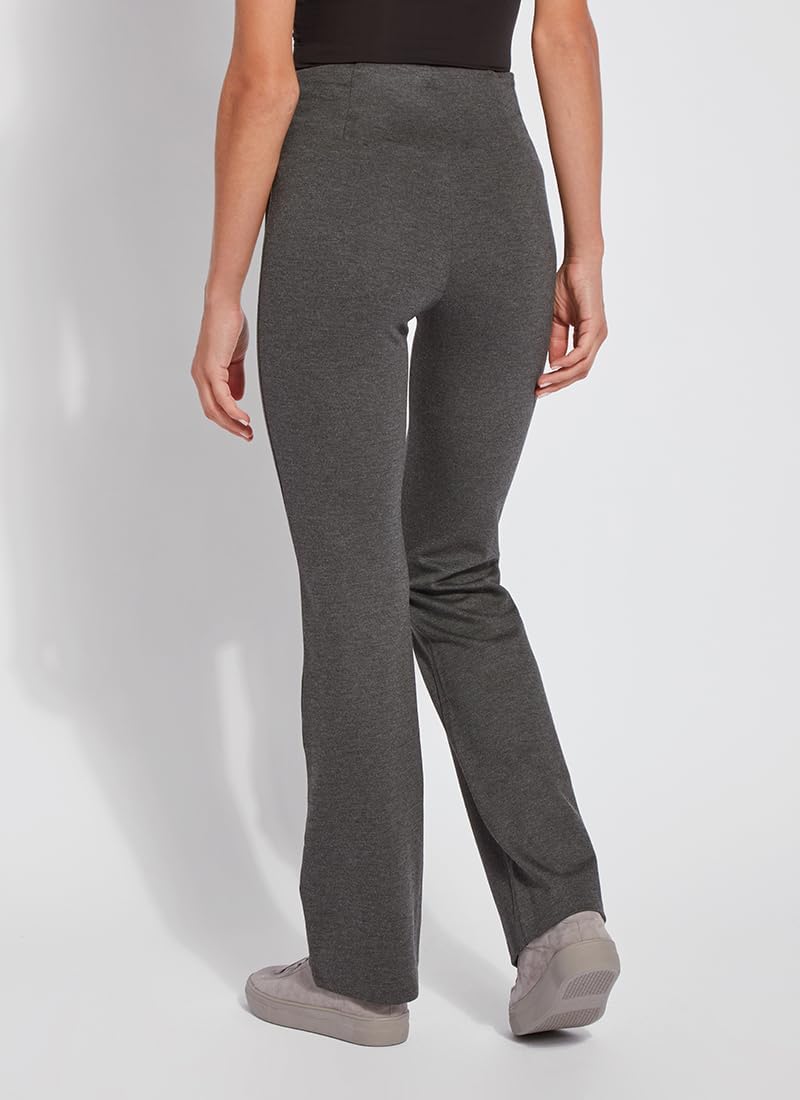 Women's High Waist Ponte Flare Pants (Grey)