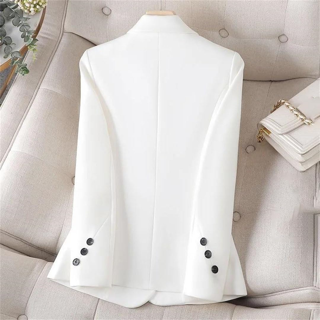 Women's Double Breasted Structured Blazer Black