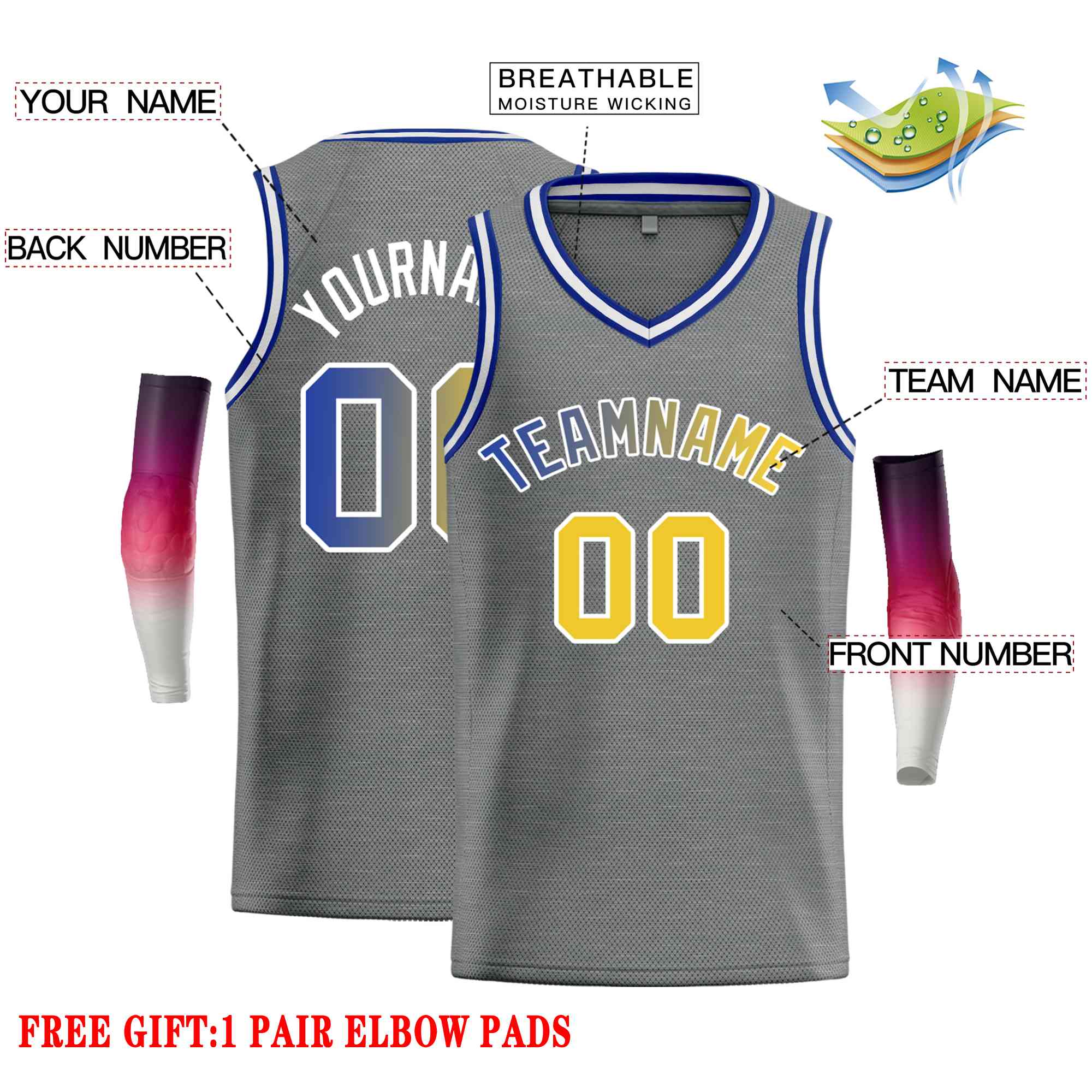 Custom Classic Tops Herren-Freizeit-Basketballtrikot