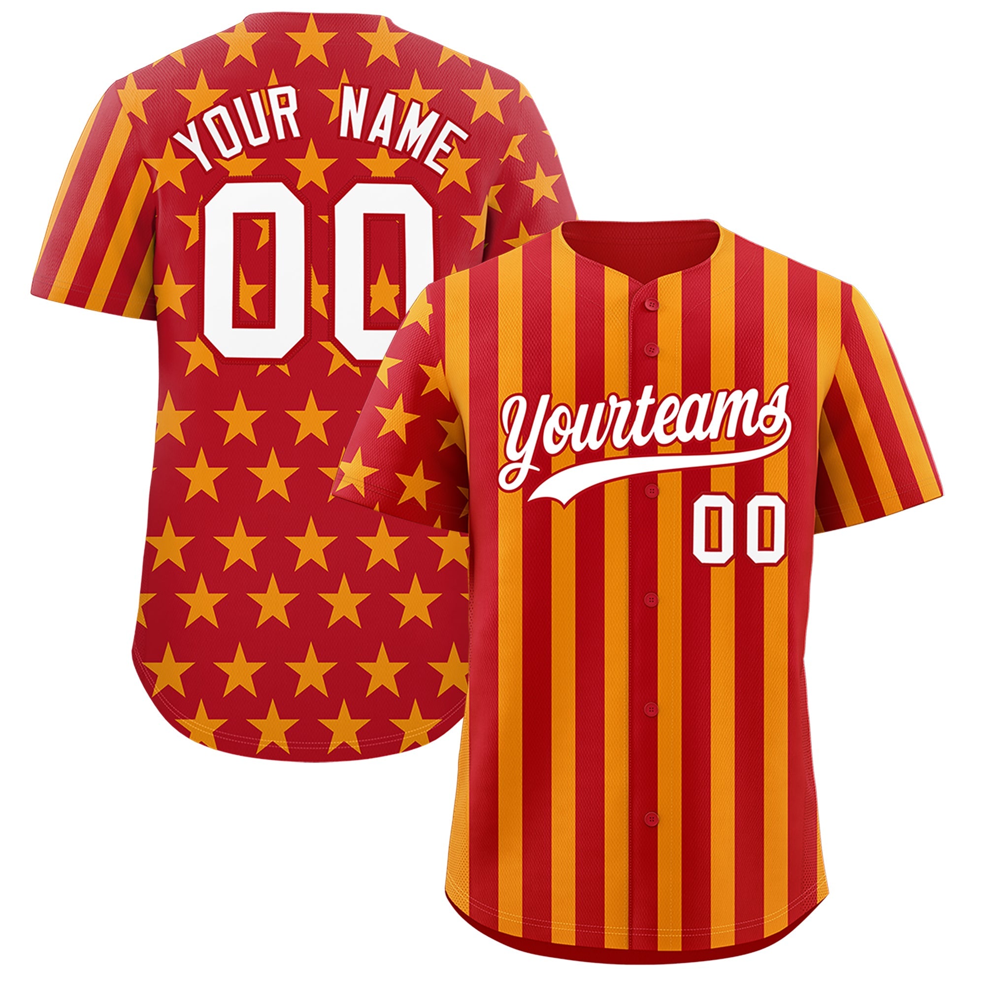 Benutzerdefiniertes Graffiti-Muster-Baseball-Trikot mit amerikanischer Flagge