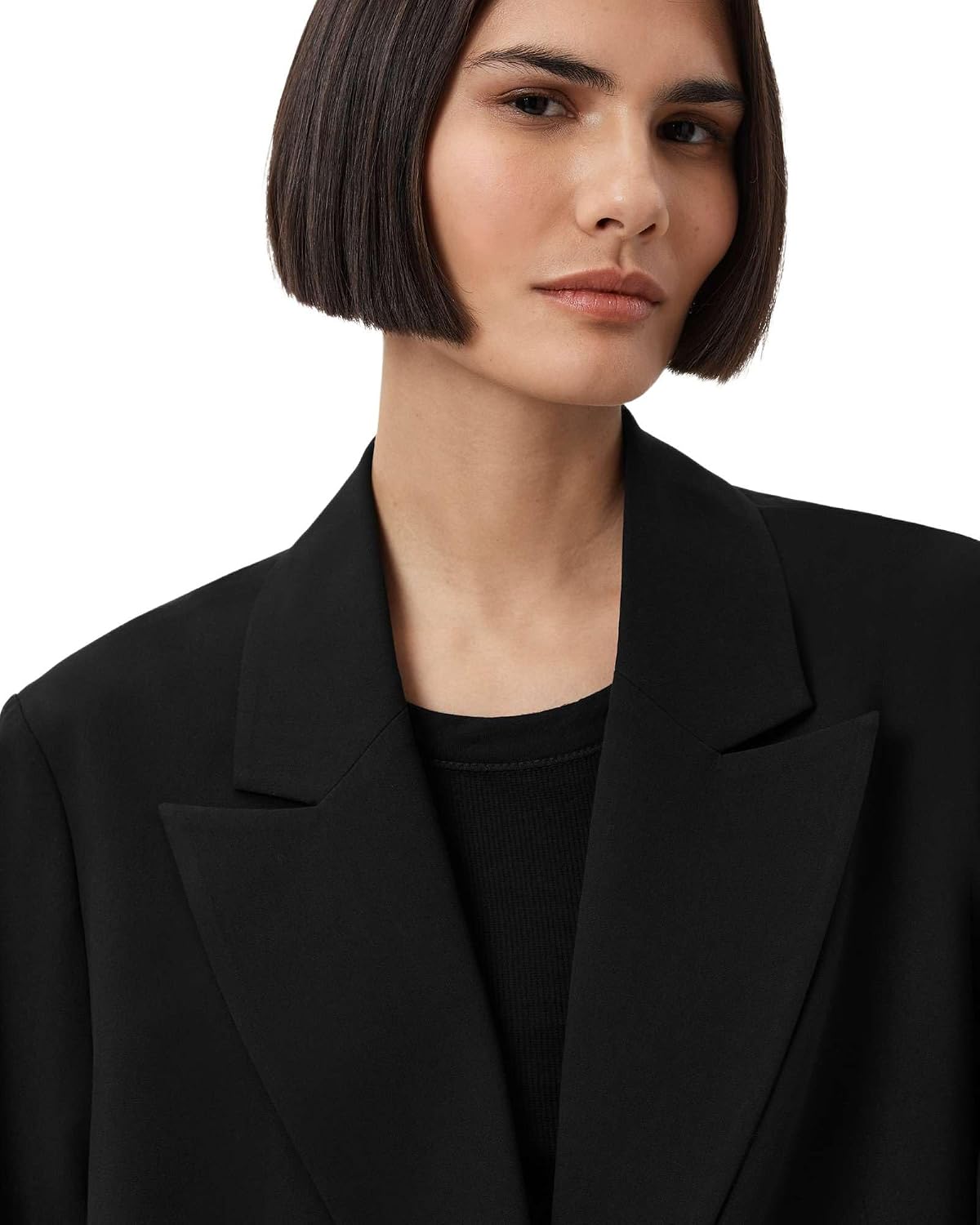 Women's Oversized Single Button Blazer Black