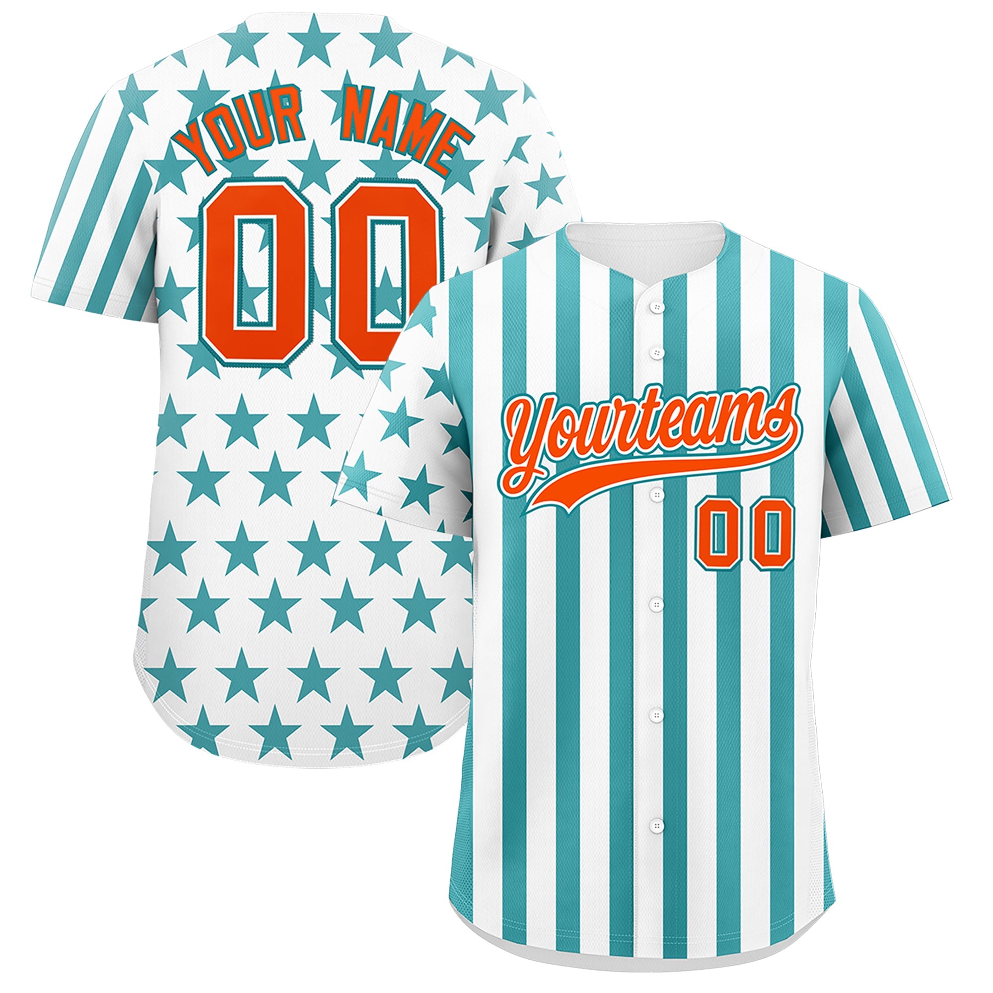 Benutzerdefiniertes Graffiti-Muster-Baseball-Trikot mit amerikanischer Flagge