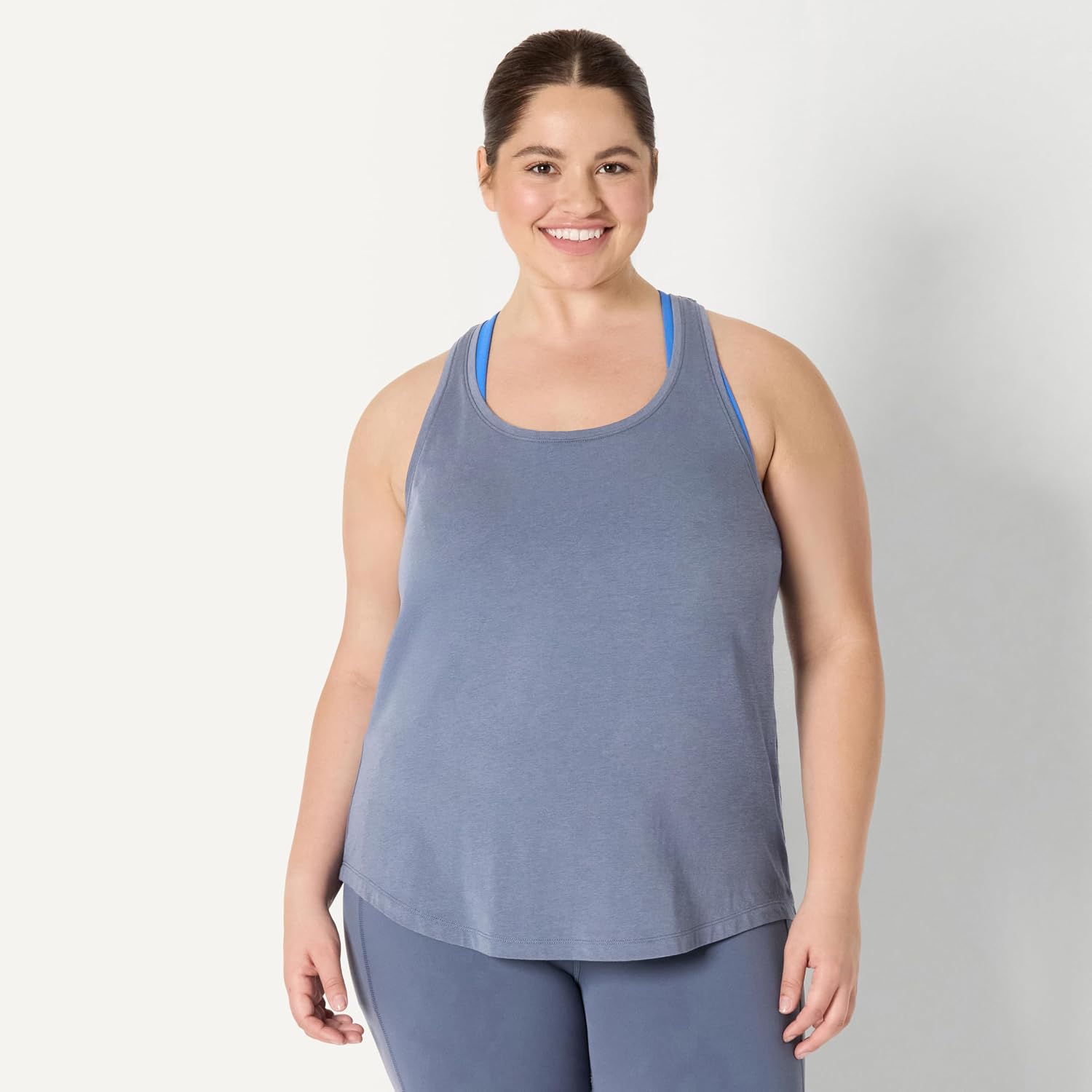 Women's Scoop Neck Racerback Yoga Tank Relaxed Fit