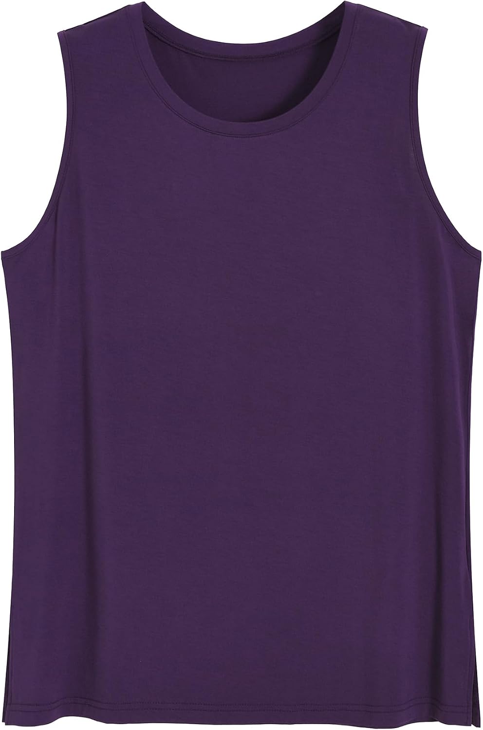 Women's 2 Pack Sleep Tank Tops Crew Neck Sleeveless