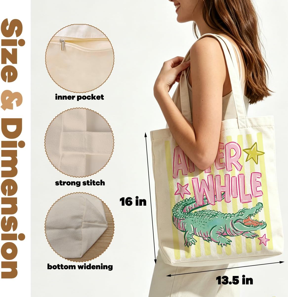 Women's Straw Tote Bag Beige Summer