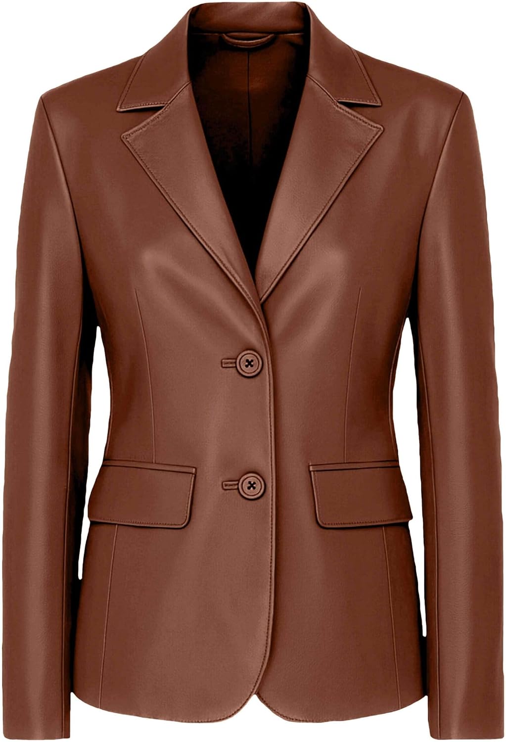Women's Leather Blazer Jacket - Sports Style Real Lambskin Blazers & Coats