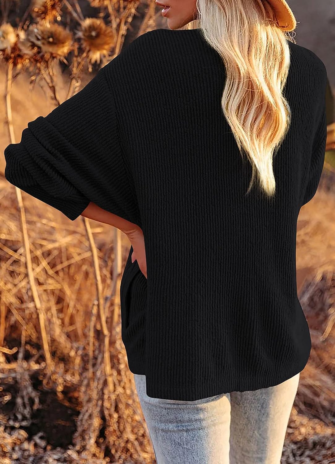 Women's Corduroy Long Sleeve Shirt Casual Collared Jacket Tops Cable Knit Sweater Button Down Cardigan
