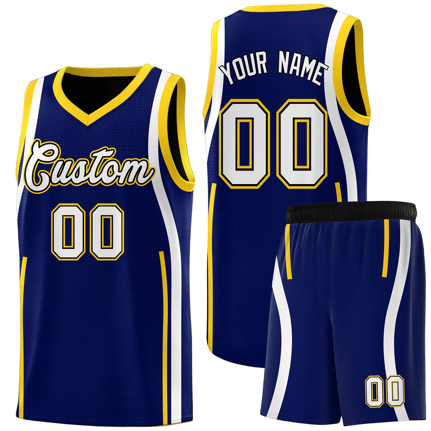 Benutzerdefinierte Basketball-Kits mit Bandmuster