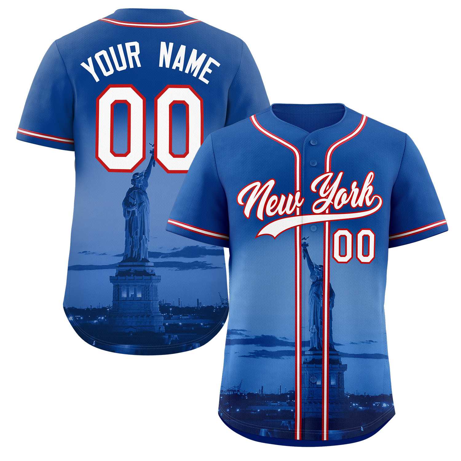 Benutzerdefiniertes New York City Skyline Baseball-Trikot