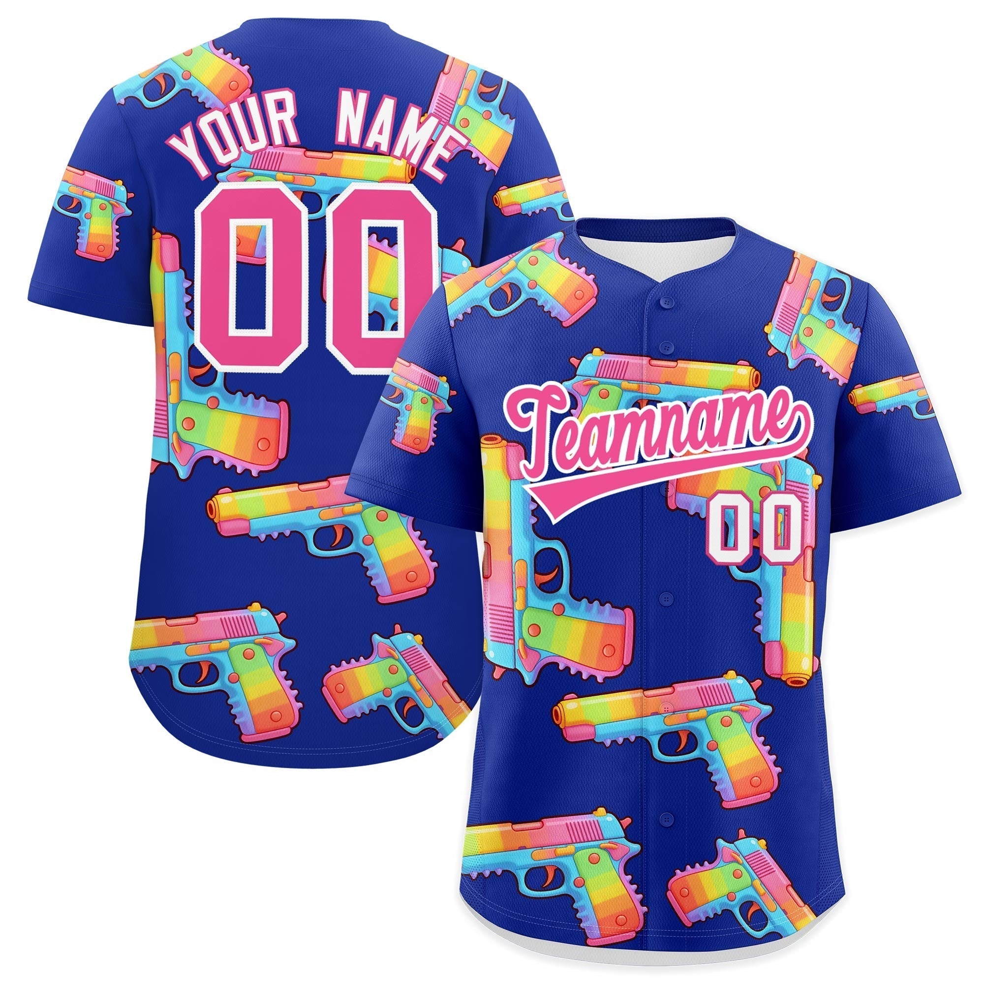 Individuelles, mit Zucker überzogenes, leichtes Baseball-Trikot mit Feuerkraft-Graffiti-Muster