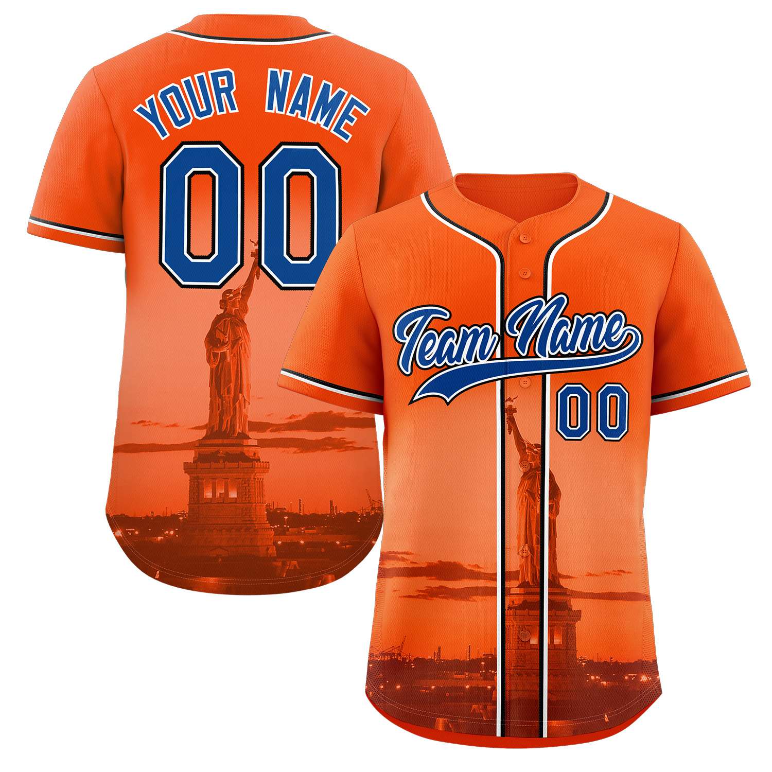 Benutzerdefiniertes New York City Skyline Baseball-Trikot