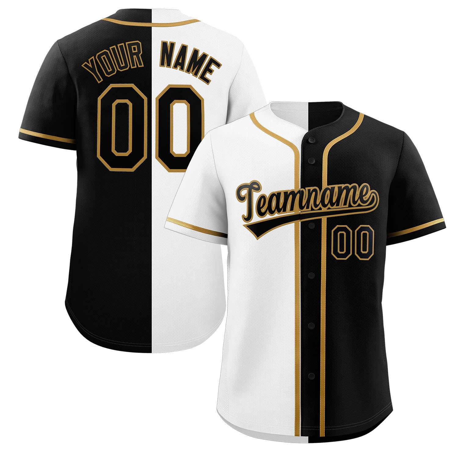 Benutzerdefiniertes Split-Button-Down-Baseballtrikot, personalisierte Teamsportuniform für Erwachsene und Jugendliche