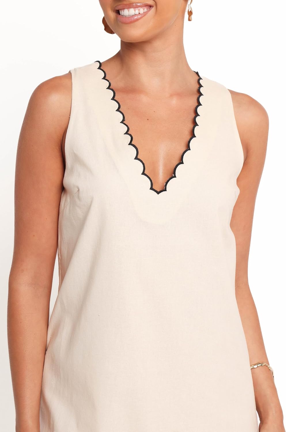 Women's Thalia Mini Dress Cream Black