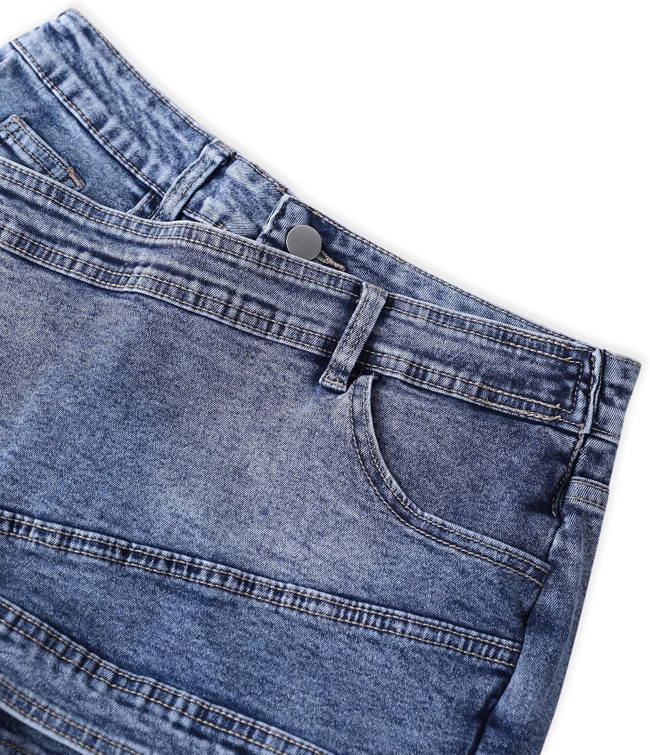 Women's Asymmetrical Wrap Denim Skort Mini Jean Shorts Women's Asymmetrical Wrap Denim Skort Mini Jean Shorts