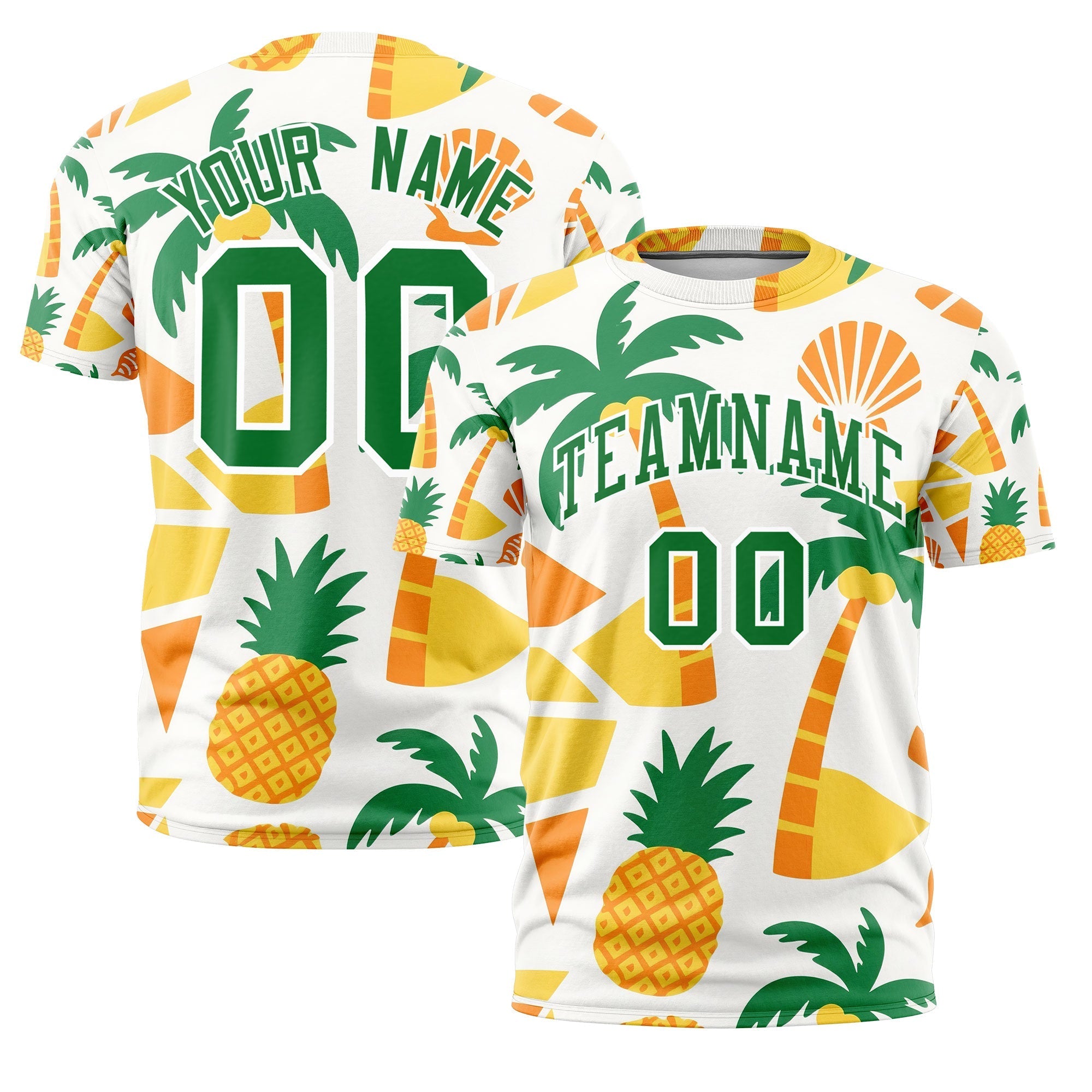 Benutzerdefiniertes T-Shirt im hawaiianischen Stil mit Graffiti-Muster