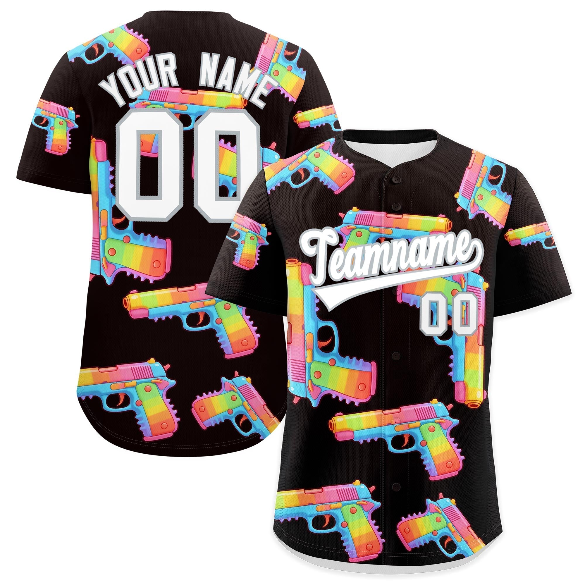 Individuelles, mit Zucker überzogenes, leichtes Baseball-Trikot mit Feuerkraft-Graffiti-Muster