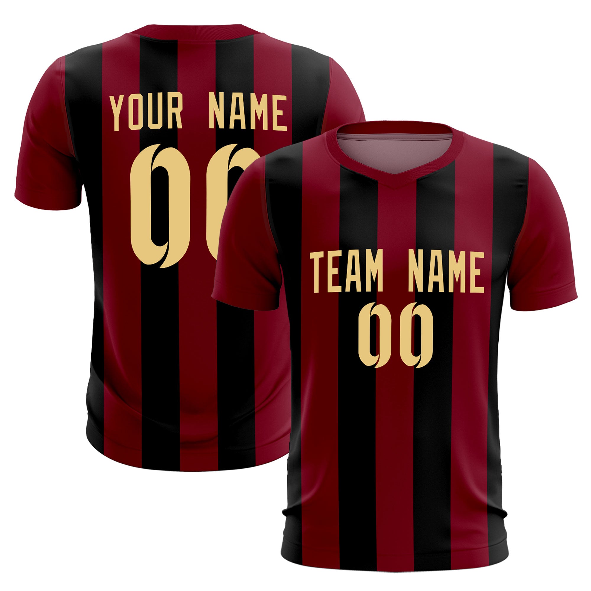 Benutzerdefinierte vertikale Streifen Casual Outdoor-Fußball-Sets-Trikot Benutzerdefinierte vertikale Streifen Casual Outdoor-Fußball-Sets-Trikot