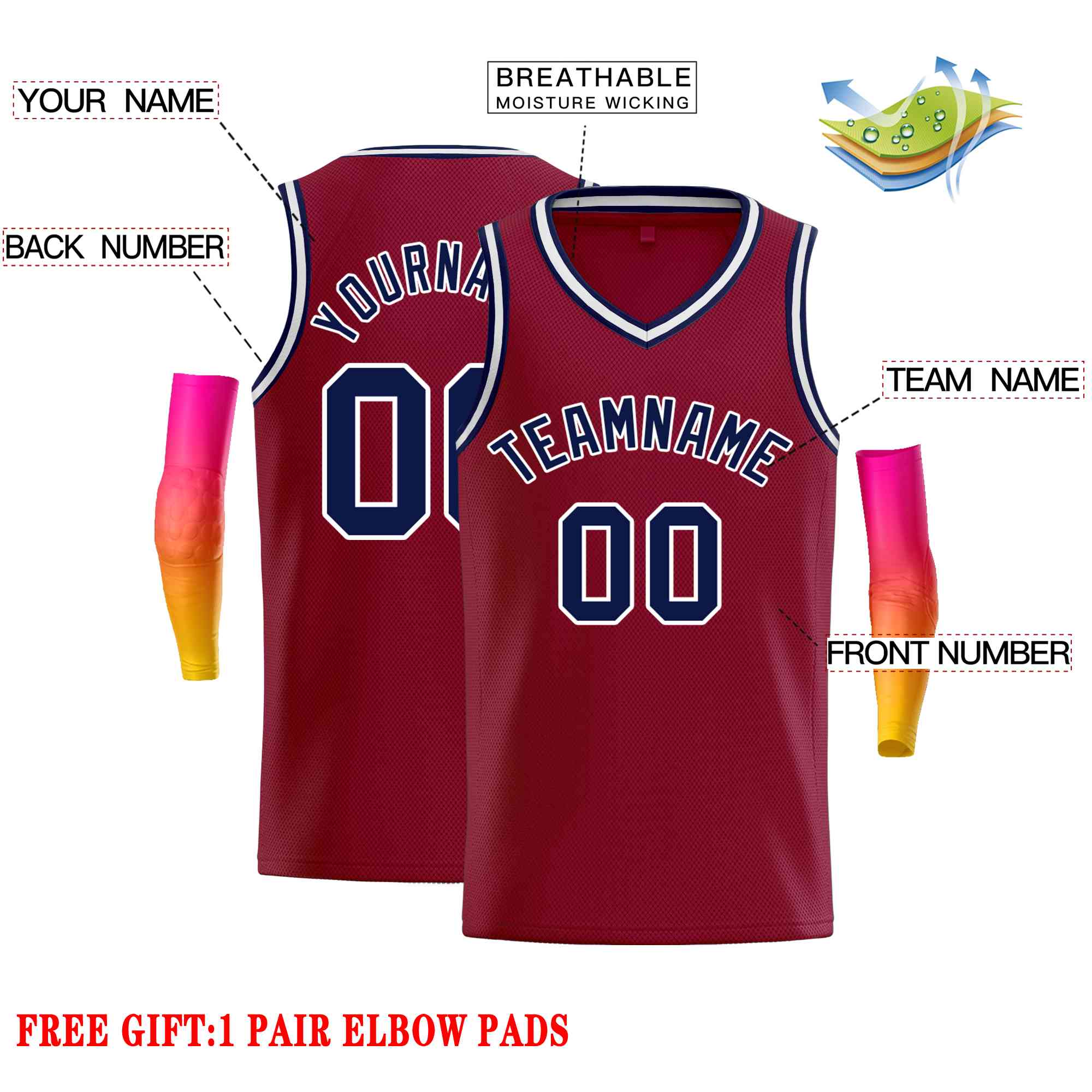 Custom Classic Tops Herren-Freizeit-Basketballtrikot