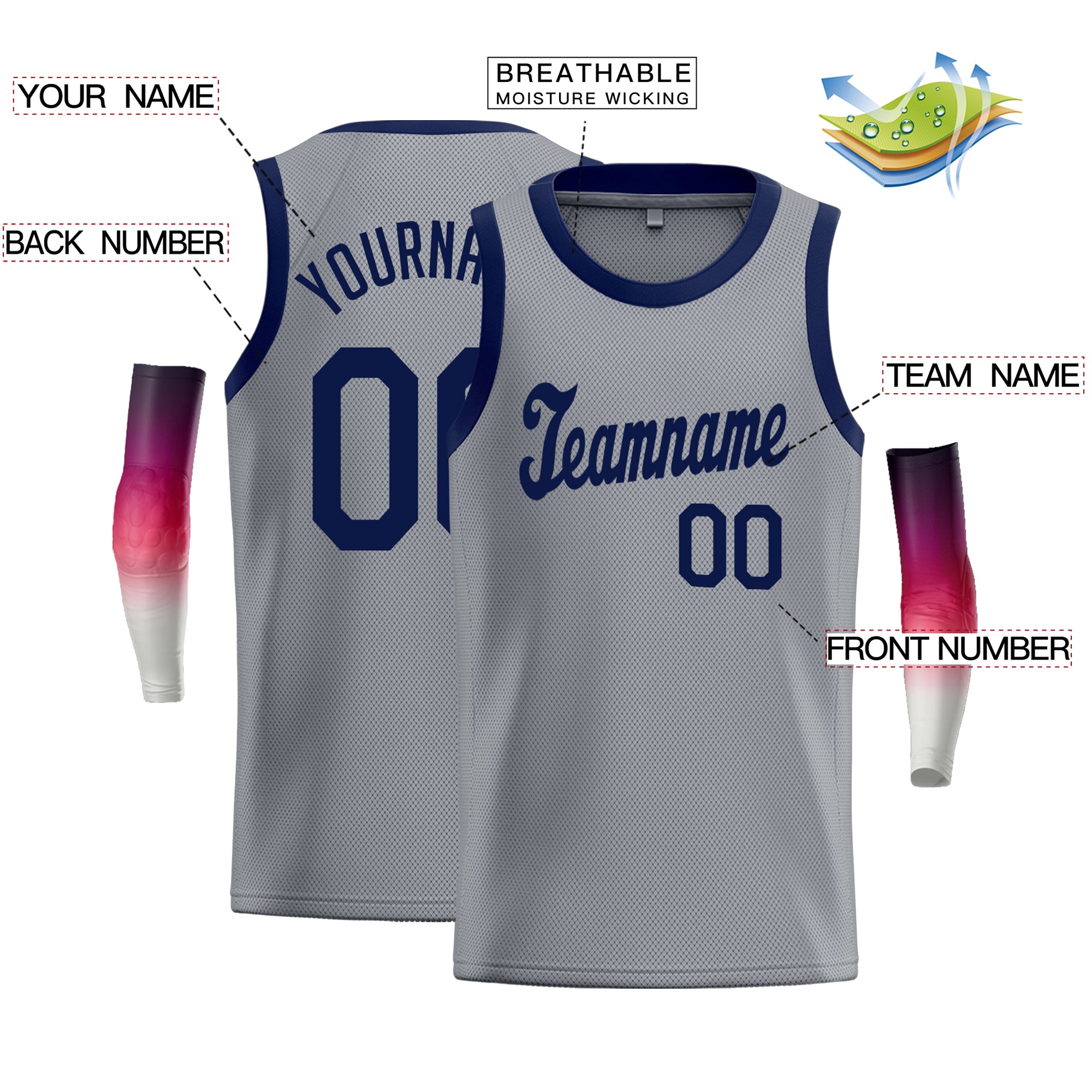 Benutzerdefinierte klassische Tops Fashion Sportwear Basketball-Trikot