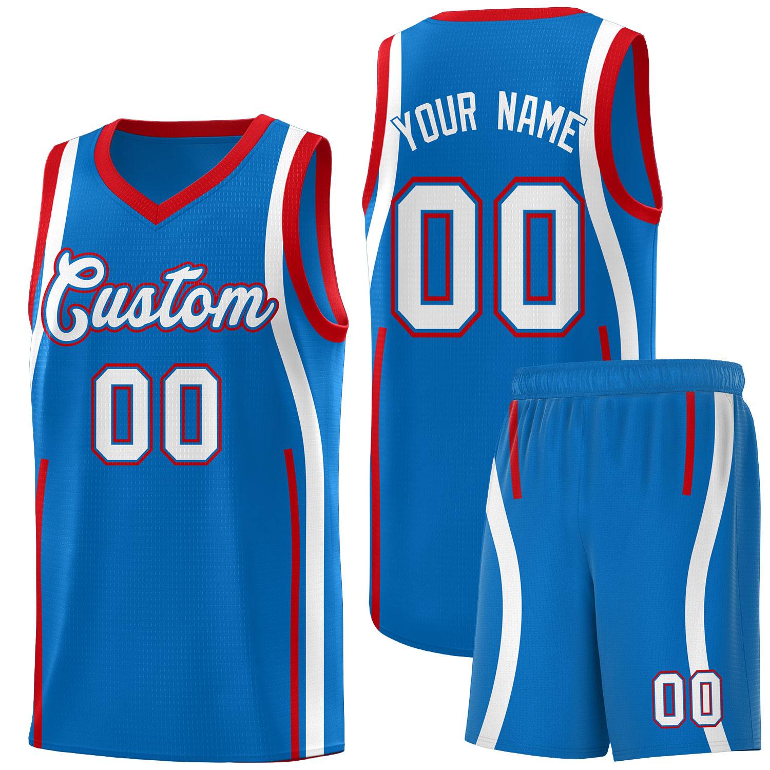 Benutzerdefinierte Basketball-Kits mit Bandmuster