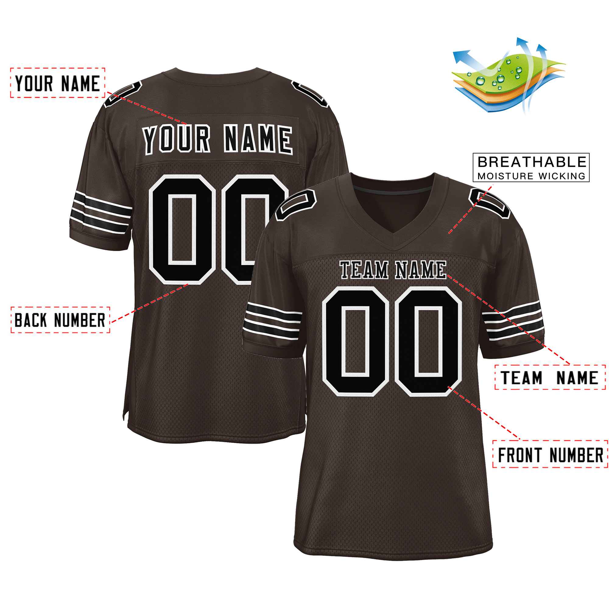 Maßgeschneidertes authentisches Fußballtrikot im klassischen Stil