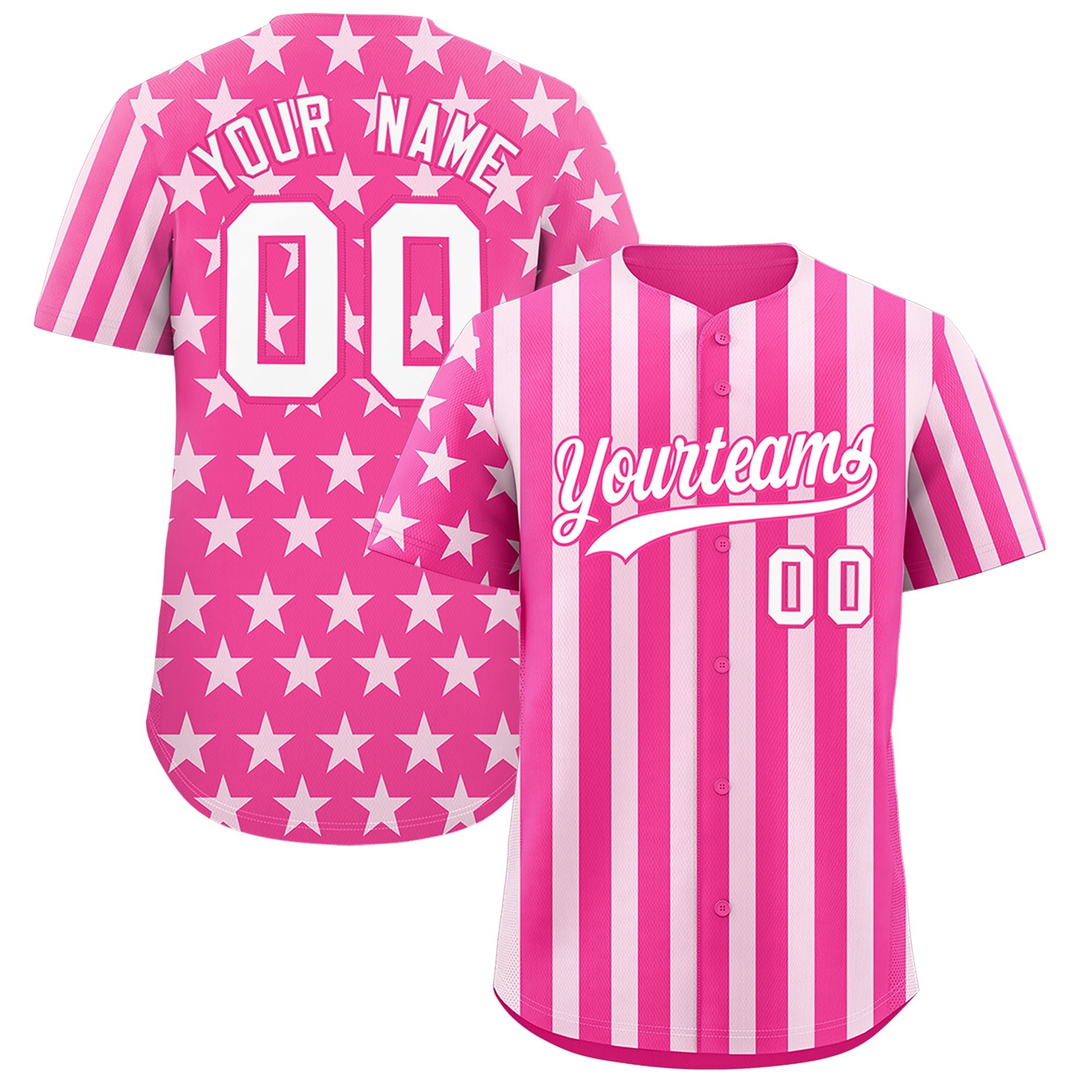 Benutzerdefiniertes Graffiti-Muster-Baseball-Trikot mit amerikanischer Flagge