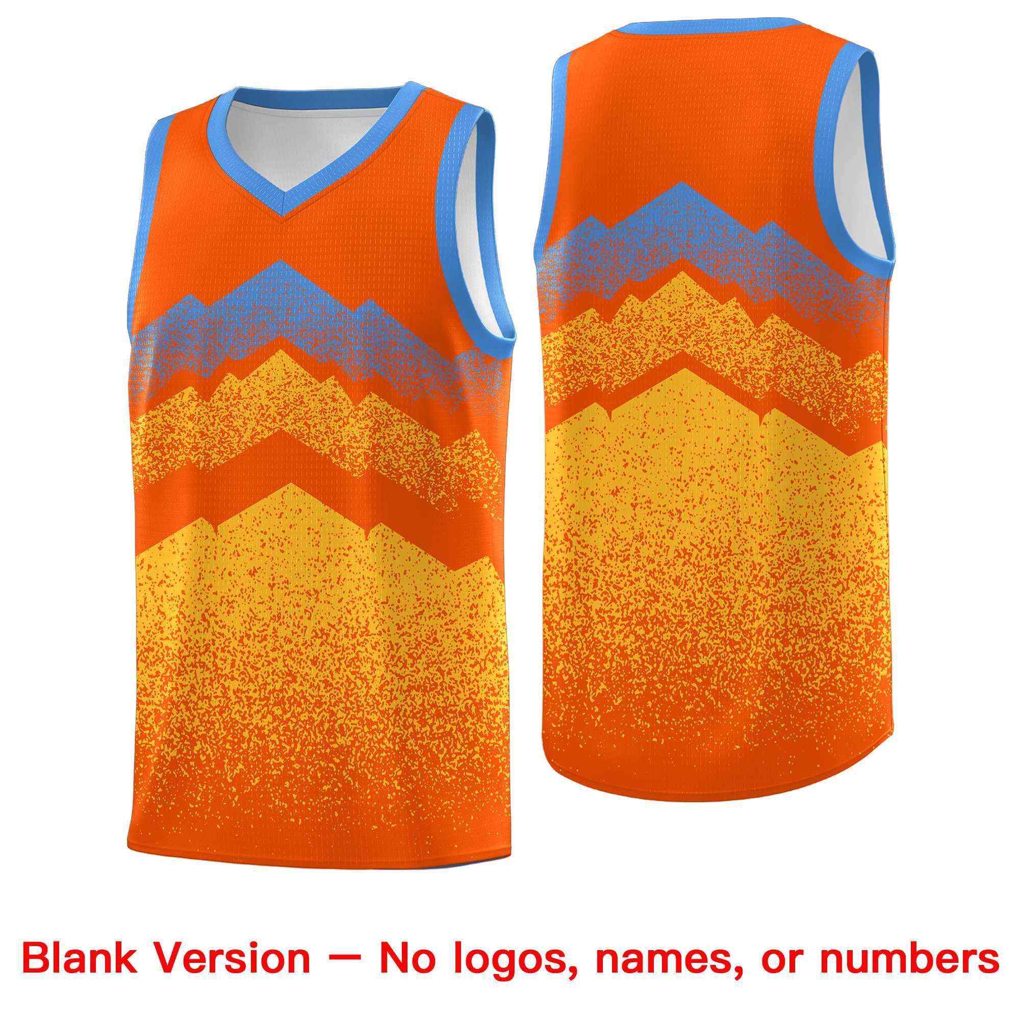 Benutzerdefiniertes Mountain Fade Drapable Gradient Fashion Uniform-Basketballtrikot