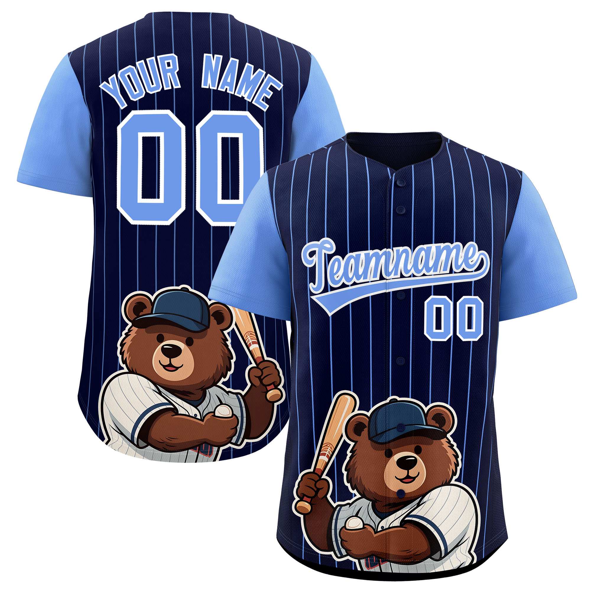 Authentisches Baseball-Trikot mit individuellem Streifen-Tiere-Graffiti-Muster, Raglanärmeln Authentisches Baseball-Trikot mit individuellem Streifen-Tiere-Graffiti-Muster, Raglanärmeln