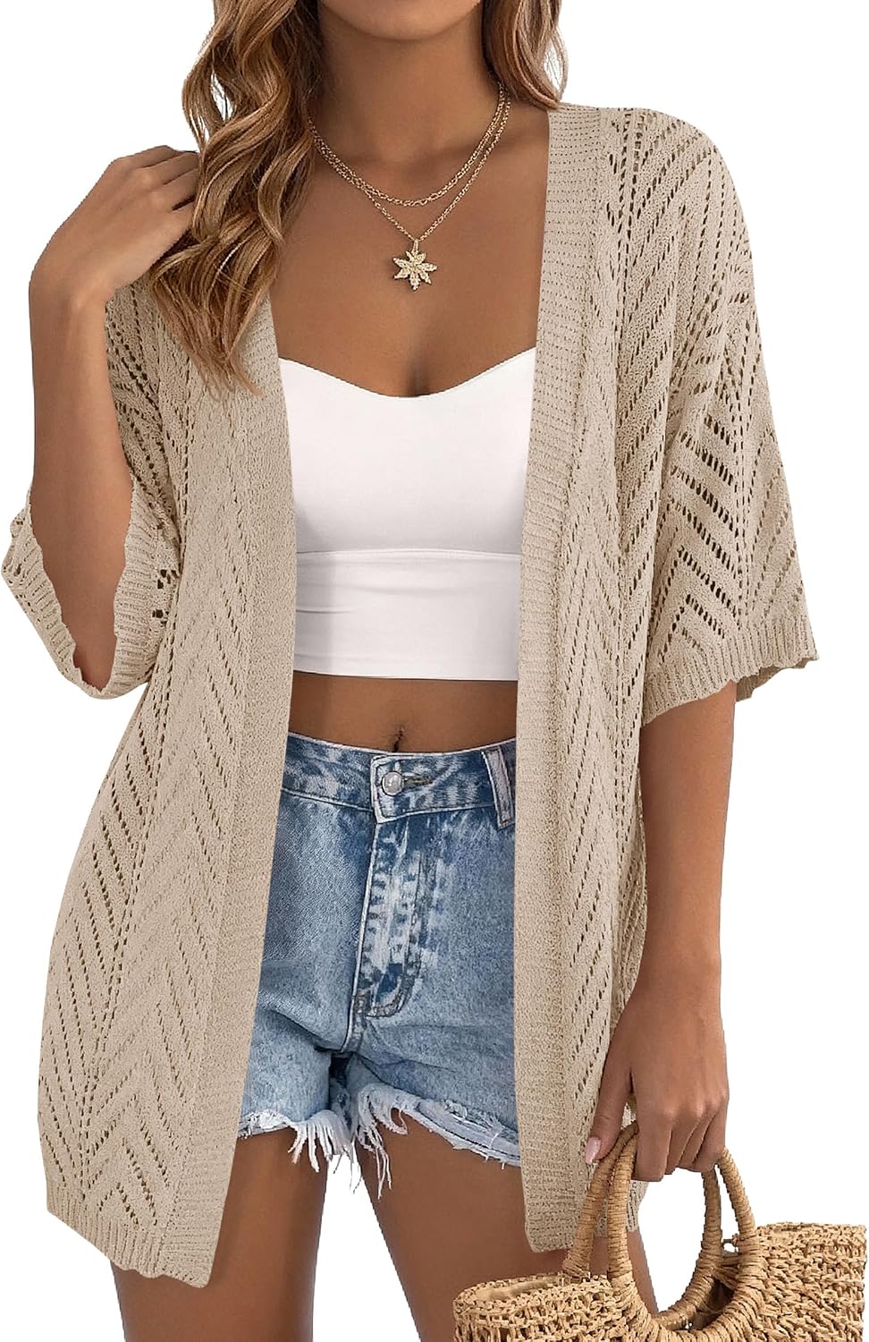 Women's Lightweight Summer Cardigans Short Sleeve Knit Crochet Coverups Spring Boho Beach Vacation Clothes Women's Lightweight Summer Cardigans Short Sleeve Knit Crochet Coverups Spring Boho Beach Vacation Clothes