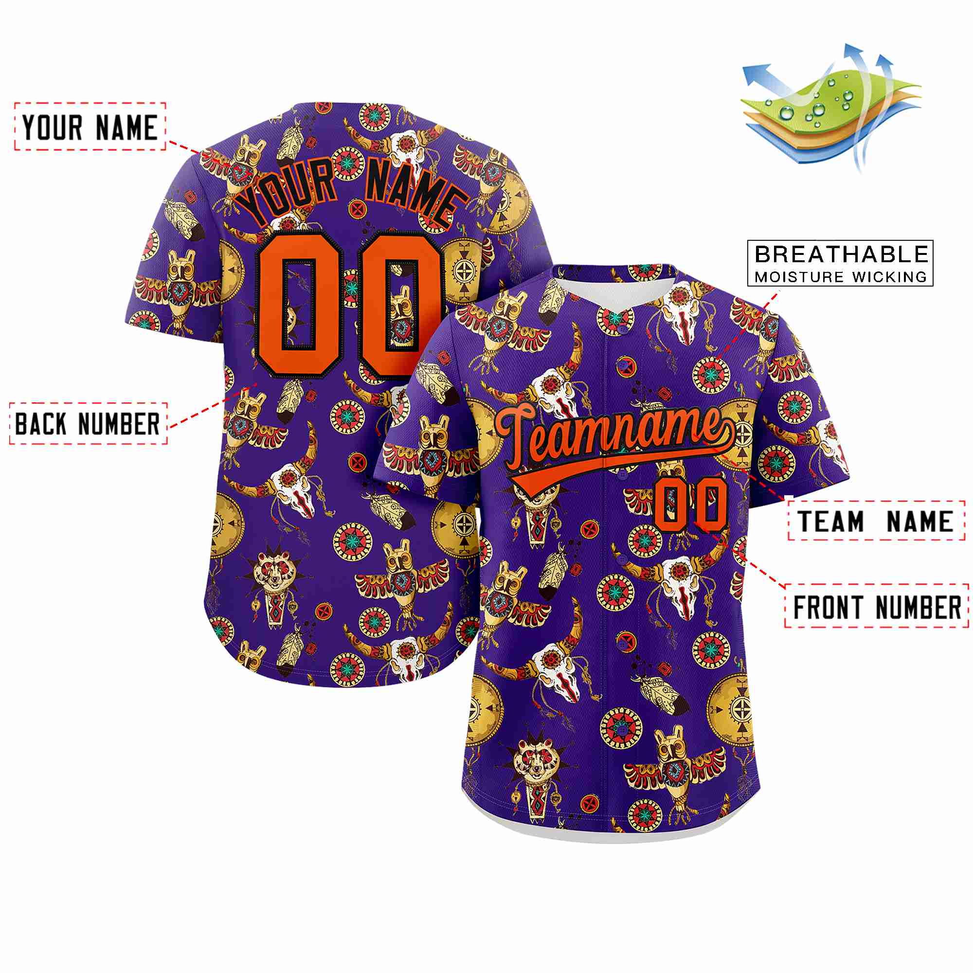 Benutzerdefiniertes 3D-Graffiti-Muster, personalisiertes Design, authentisches Baseball-Trikot