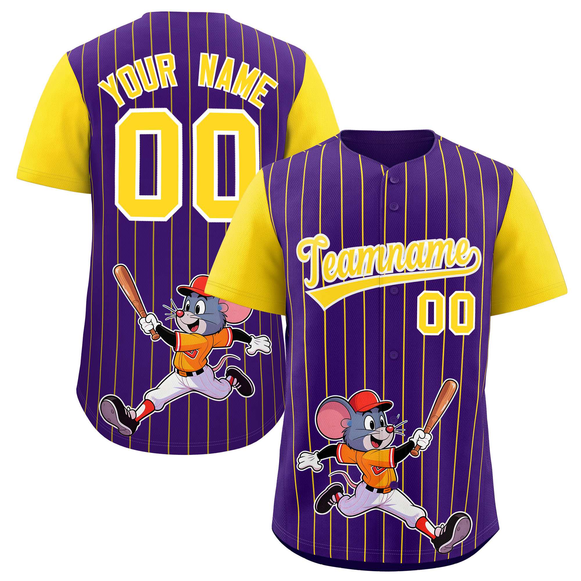 Authentisches Baseball-Trikot mit individuellem Streifen-Tiere-Graffiti-Muster, Raglanärmeln Authentisches Baseball-Trikot mit individuellem Streifen-Tiere-Graffiti-Muster, Raglanärmeln