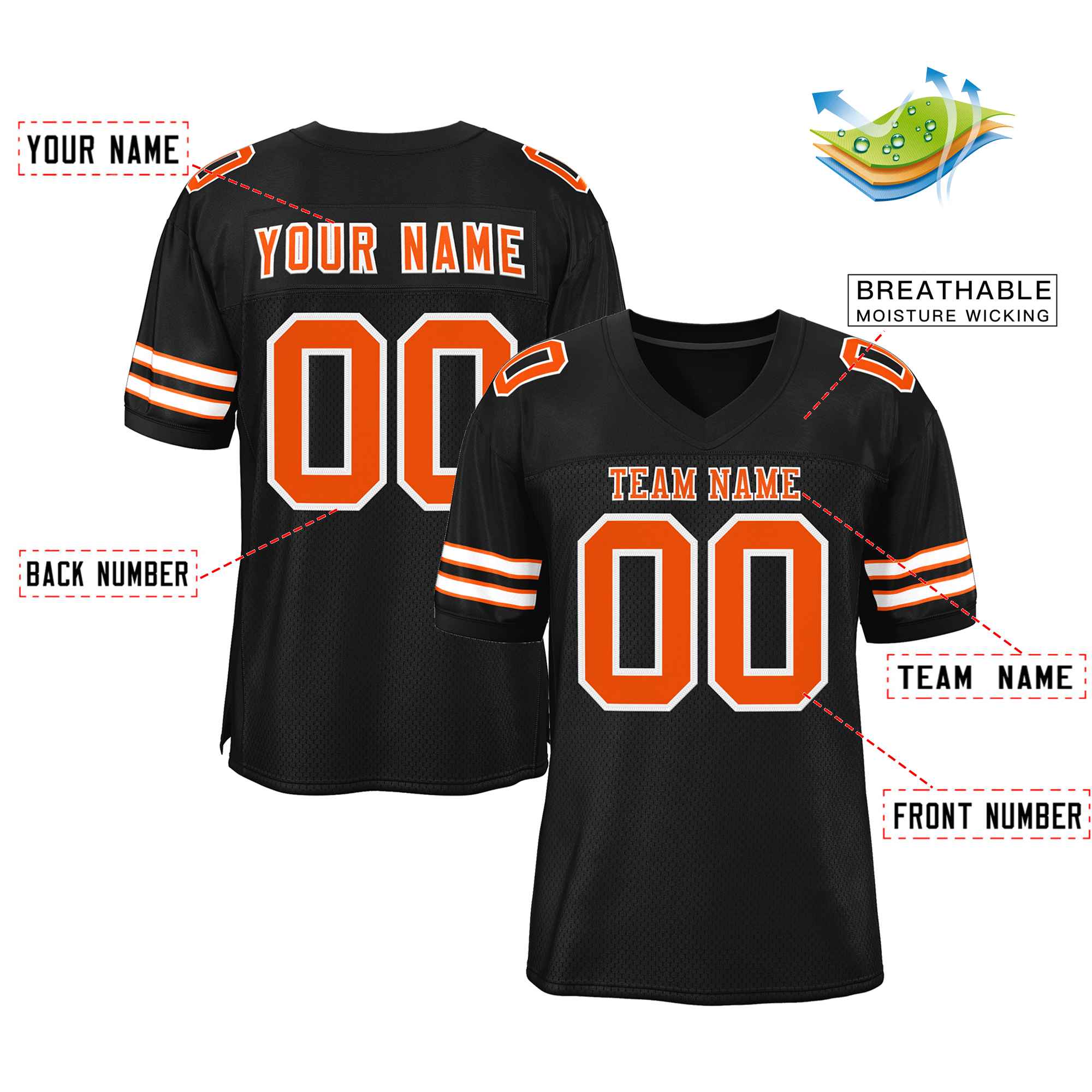 Maßgeschneidertes authentisches Fußballtrikot im klassischen Stil