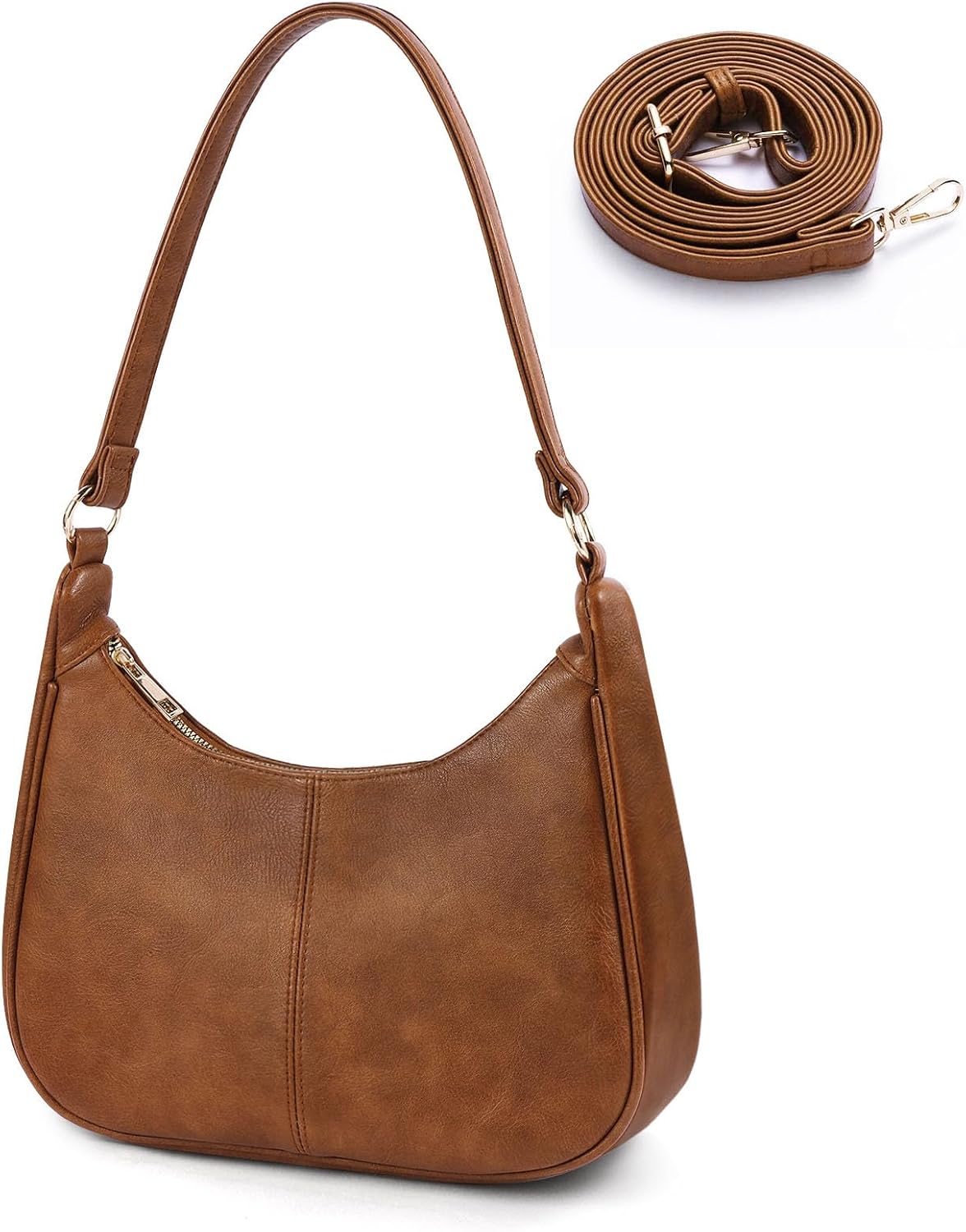 Women's Soft Vegan Leather Hobo Bag with Removable Strap Women's Soft Vegan Leather Hobo Bag with Removable Strap