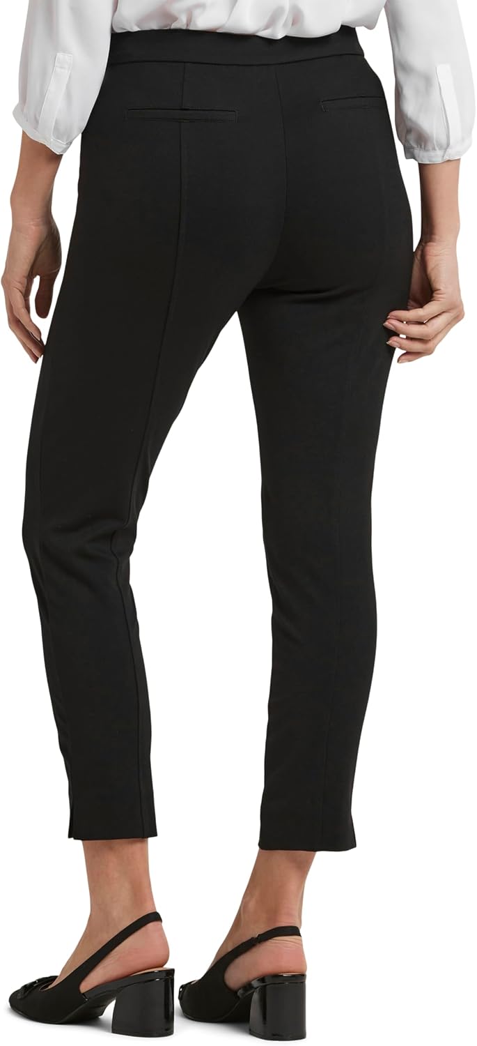 Women's Slim Ponte Dress Pants, Ankle Length (Black) Women's Slim Ponte Dress Pants, Ankle Length (Black)