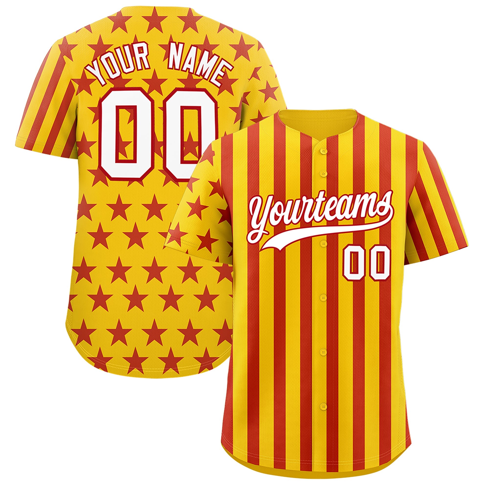 Benutzerdefiniertes Graffiti-Muster-Baseball-Trikot mit amerikanischer Flagge