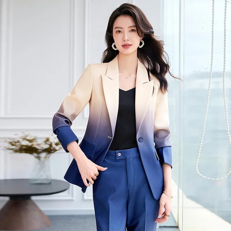 Women's Suit Printed Blazer Coats for Woman