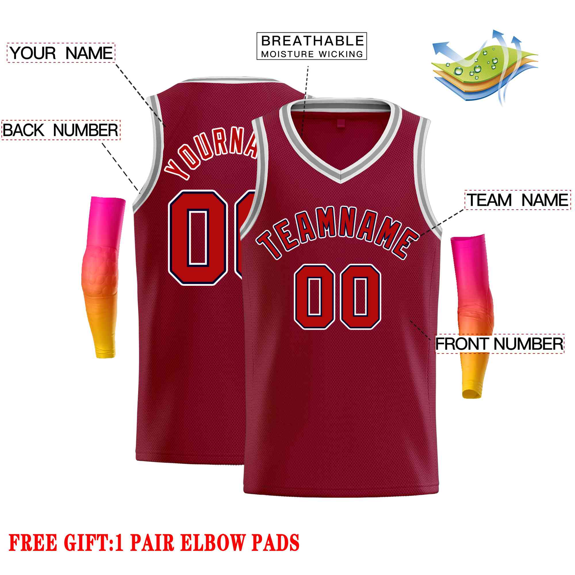 Custom Classic Tops Herren-Freizeit-Basketballtrikot