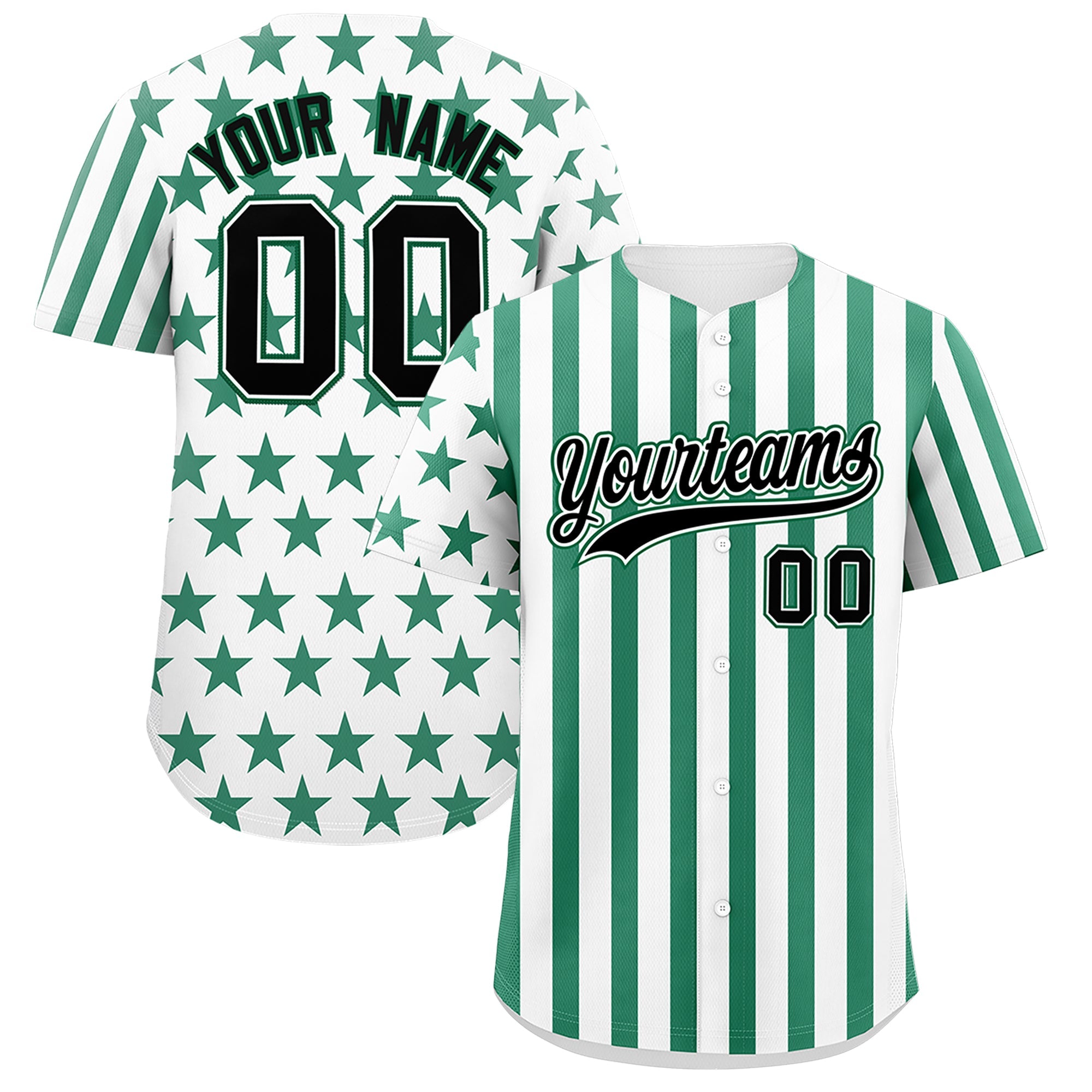 Benutzerdefiniertes Graffiti-Muster-Baseball-Trikot mit amerikanischer Flagge