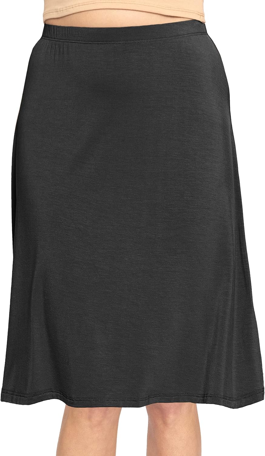 Women's Pull On A-Line Midi Skirt Elastic Waist
