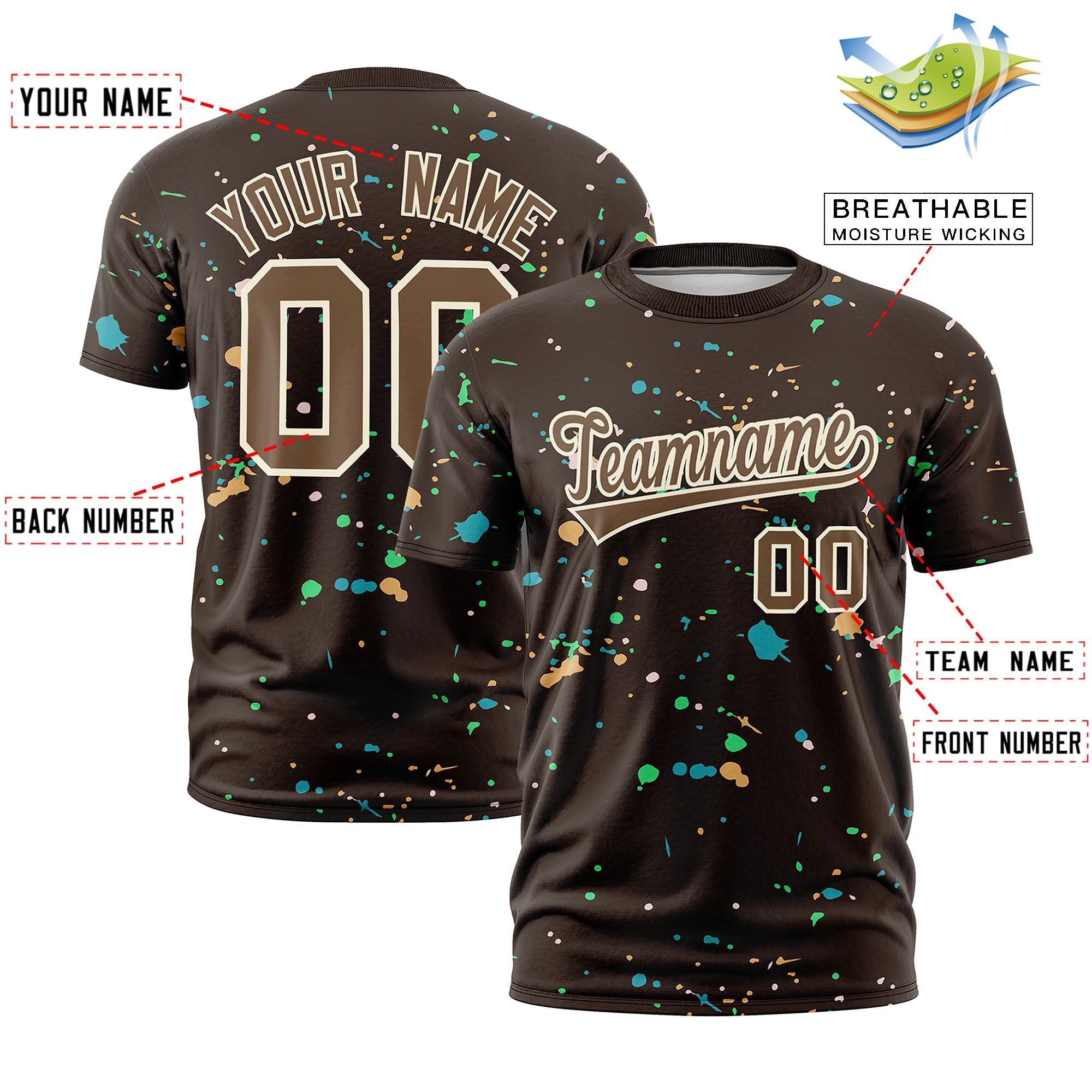 Benutzerdefiniertes Spray Painting Graffiti-Muster-Personalisierungs-T-Shirt