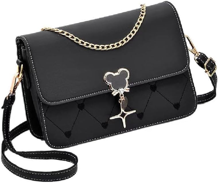 Women's Colorblock Flap Crossbody Bag with Chain Strap Women's Colorblock Flap Crossbody Bag with Chain Strap
