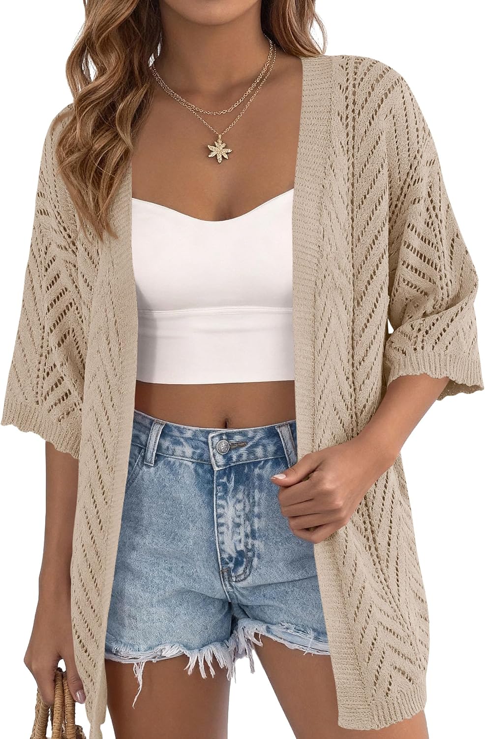 Women's Lightweight Summer Cardigans Short Sleeve Knit Crochet Coverups Spring Boho Beach Vacation Clothes Women's Lightweight Summer Cardigans Short Sleeve Knit Crochet Coverups Spring Boho Beach Vacation Clothes