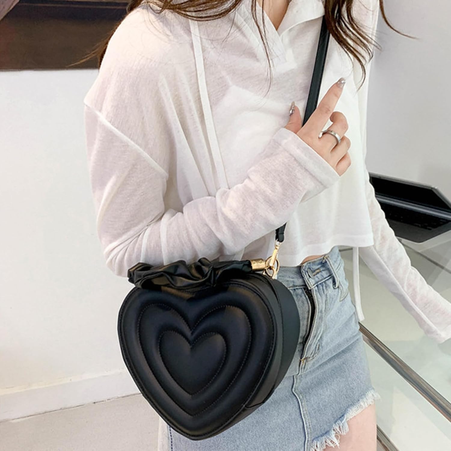 Women Heart Shape Purse Novelty Leather Shoulder Handbag Cute Tote Crossbody Bag Fashion Evening Clutch Women Heart Shape Purse Novelty Leather Shoulder Handbag Cute Tote Crossbody Bag Fashion Evening Clutch