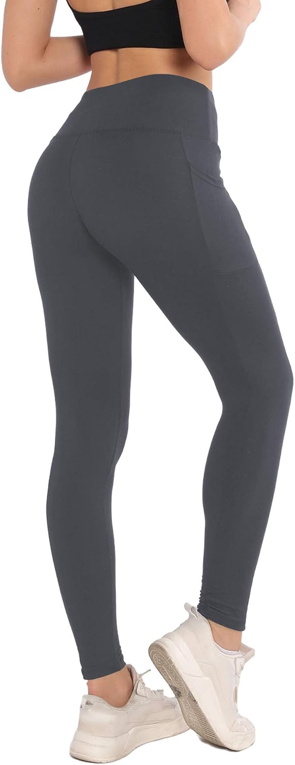 Women's High Waist Yoga Leggings with Pockets 3 Pack