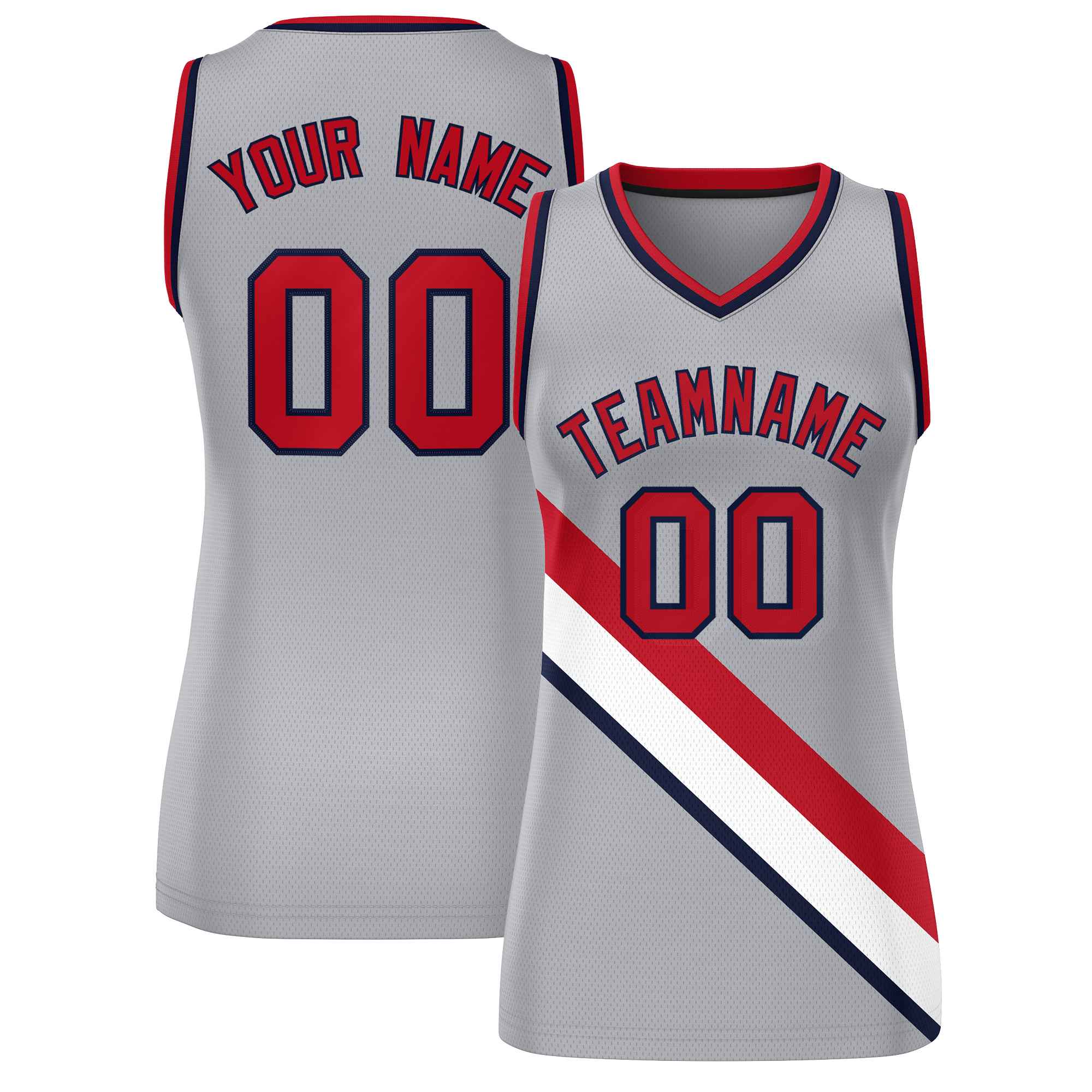 Benutzerdefiniertes dickes Slash Fashion Tops Mesh-Basketballtrikot für Frauen