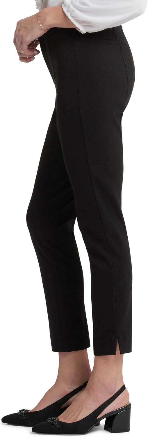 Women's Slim Ponte Dress Pants, Ankle Length (Black) Women's Slim Ponte Dress Pants, Ankle Length (Black)
