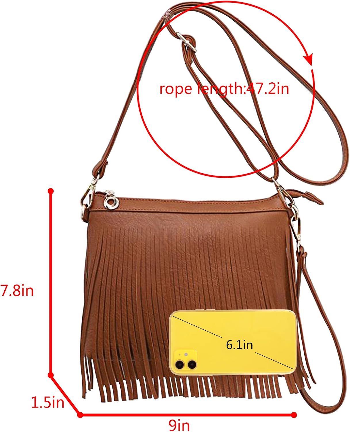 Women Small Fringe Tassel PU Leather Hobo Cross-body Shoulder Bag Wrist Bag Handbag Women Small Fringe Tassel PU Leather Hobo Cross-body Shoulder Bag Wrist Bag Handbag